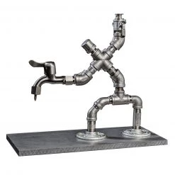 BarProducts.com The Dispenser Man With Wood Base - Liquor Dispenser SPECIAL COLLECTIONS