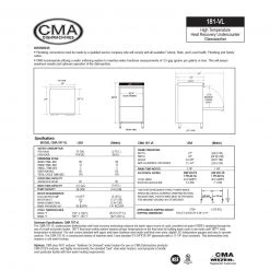 BarProducts.com CMA High Temp Under Counter Glasswasher With Heat Recovery System