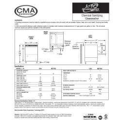 BarProducts.com SPECIAL COLLECTIONS CMA Low Temp Under Counter Glasswasher With Chemical Sanitizing 4 BarProducts.com SPECIAL COLLECTIONS CMA Low Temp Under Counter Glasswasher With Chemical Sanitizing