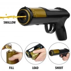 BarProducts.com Alcohol Shot Gun - Black/Gold