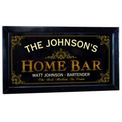 BarProducts.com BAR DECOR Customizable Framed Mirror - Home Bar