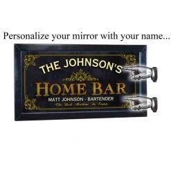 BarProducts.com BAR DECOR Customizable Framed Mirror - Home Bar