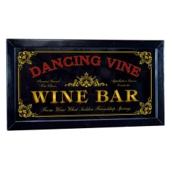 BarProducts.com BAR DECOR Customizable Framed Mirror - Wine Bar