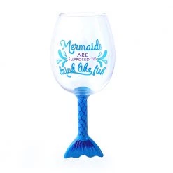 BarProducts.com Mermaids Are Supposed To Drink Like Fish Novelty Wine Glass - 750ml
