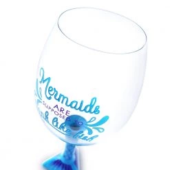 BarProducts.com Mermaids Are Supposed To Drink Like Fish Novelty Wine Glass - 750ml
