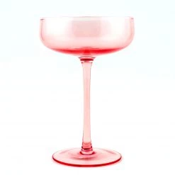 BarProducts.com Mid Century Champagne Coupe - Blush - 8 Ounce SPECIAL COLLECTIONS