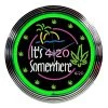 BarProducts.com SPECIAL COLLECTIONS Neon Clock - "It's 4:20 Somewhere" - 15" Diameter