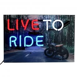 BarProducts.com Junior Live To Ride Neon Sign