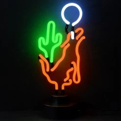 BarProducts.com Coyote Moon Cactus Neon Sculpture SPECIAL COLLECTIONS