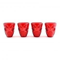 BarProducts.com Gothic Skull Ruby Plastic Shot Glasses - 2 Ounce - Pack Of 4 SPECIAL COLLECTIONS 6 BarProducts.com Gothic Skull Ruby Plastic Shot Glasses - 2 Ounce - Pack Of 4 SPECIAL COLLECTIONS