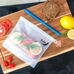 BarProducts.com SPECIAL COLLECTIONS Reusable Silicone Food Storage Bags – Set Of 4