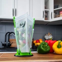 BarProducts.com SPECIAL COLLECTIONS Reusable Silicone Food Storage Bags – Set Of 4