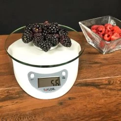 BarProducts.com Digital White Kitchen Scale - Glass Top