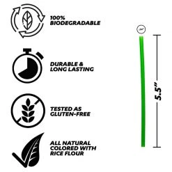 BarProducts.com SPECIAL COLLECTIONS Pasta Cocktail Straws - Gluten-Free - 5.5