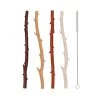 BarProducts.com Silicone Twig Straws - Set Of 4 With Brush BAR SUPPLIES