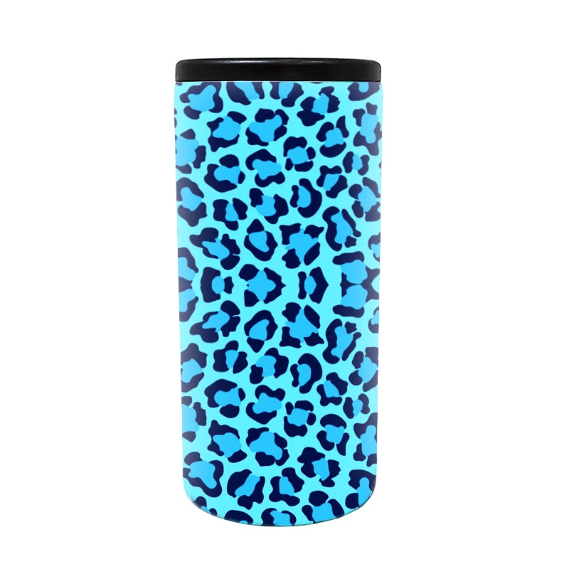 StainlessSteelKoozie-BLUECheetah-Main-800.jpg BarProducts.com SPECIAL COLLECTIONS CHEETAH DESIGN STAINLESS STEEL CAN AND BOTTLE COOLER - 12 OZ - SLIM