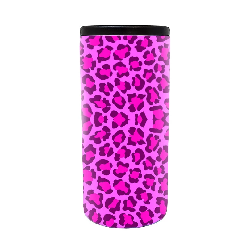 StainlessSteelKoozie-PINKCheetah-Main-800.jpg BarProducts.com SPECIAL COLLECTIONS CHEETAH DESIGN STAINLESS STEEL CAN AND BOTTLE COOLER - 12 OZ - SLIM