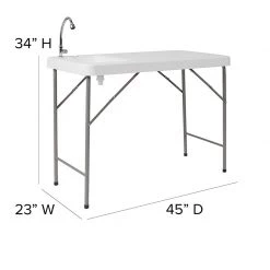 BarProducts.com Foldable Portable Outdoor Table/Sink Combination - 4 Foot SPECIAL COLLECTIONS
