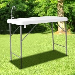 BarProducts.com Foldable Portable Outdoor Table/Sink Combination - 4 Foot SPECIAL COLLECTIONS