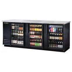 Bar Products True® Glass Swing Door Back Bar Cooler W/ LED Lighting (TBB-4G-HC-LD) BAR EQUIPMENT