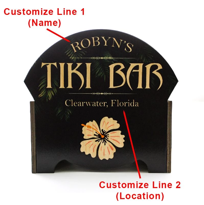 Wooden_condiment_caddy4.jpg BarProducts Handcrafted CUSTOMIZABLE WOODEN CONDIMENT CADDY - TIKI SPECIAL COLLECTIONS