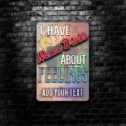 BarProducts.com Metal Bar Sign - Customized - Mixed Drinks - 12" X 18"