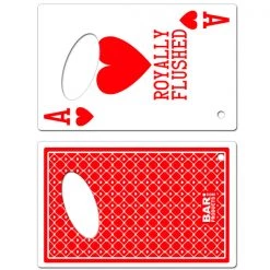 BarProducts.com Credit Card Bottle Openers - Hearts Royally Flushed