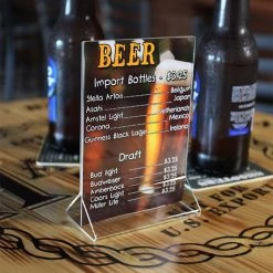 BarProducts.com Acrylic Tabletop Menu Card Holder - 4