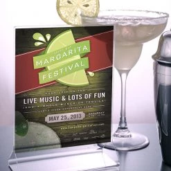 BarProducts.com Acrylic Table Flyer / Menu Holder – 5” X 7”