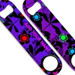 BarProducts.com ADD YOUR NAME SPEED Bottle Opener – Abstract Flowers