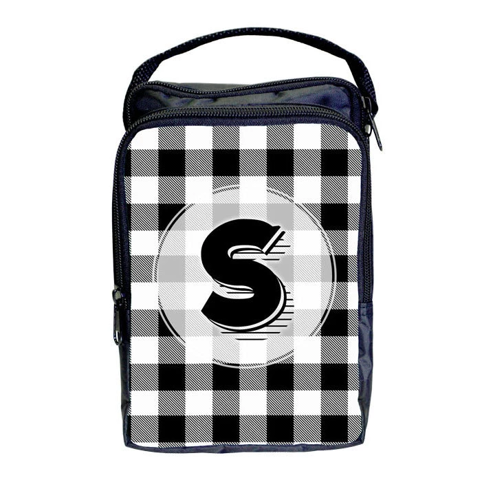 add-your-name-bar-tote-web-front-plaid-gray-monogram.jpg BarProducts.com Bartender Tote Bag - ADD YOUR NAME Plaid Patterns BAR TOOLS