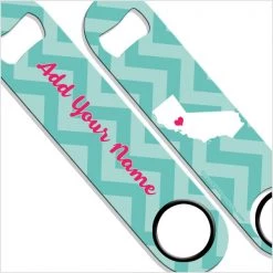 BarProducts.com ADD YOUR NAME SPEED Bottle Opener - Chevron States