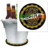 BarProducts.com ADD YOUR NAME - Beer Bucket Coaster - Irish Pub BAR SUPPLIES