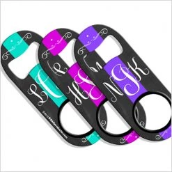BarProducts.com ADD YOUR NAME Mini Bottle Opener - Monogram Chalk Style BAR TOOLS