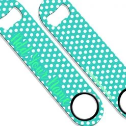 BarProducts.com ADD YOUR NAME SPEED Bottle Opener – Polka Dots