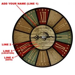 BarProducts.com CUSTOMIZE - Rustic Wooden Clock - Brewing Company - Multiple Sizes