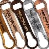 BarProducts.com "ADD YOUR NAME" V-Rod® Bottle Opener – Wood Bartending Bottle Openers