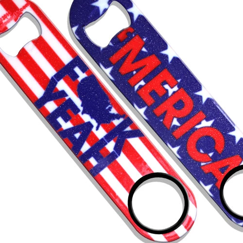 america-f_ck-yeah-speed-opener-500.jpg BarProducts.com Glitter 'Merica F*#K Yeah Kolorcoat™ Speed Bottle Opener