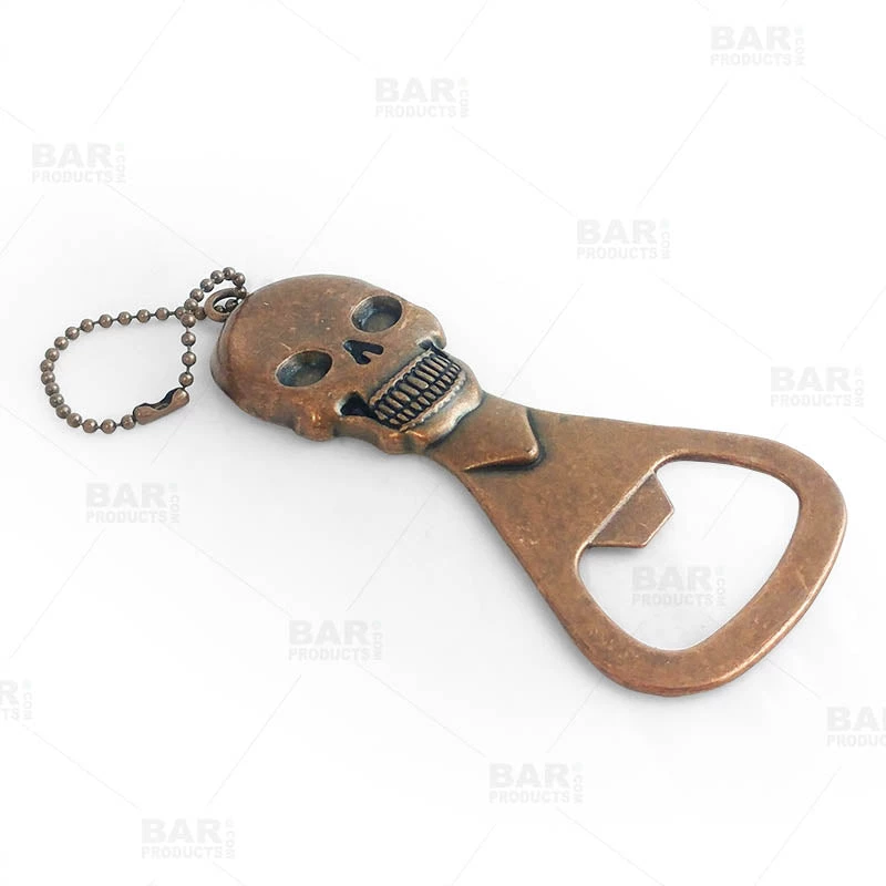 antique-copper-skull-opener-bpc-3.jpg BarProducts.com BAR TOOLS BarConic® Handheld Bottle Opener - Skull - Antique Copper