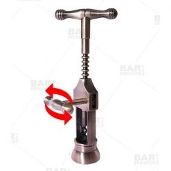 BarProducts.com Vintage Corkscrew With Handle - Antique Finish BAR TOOLS