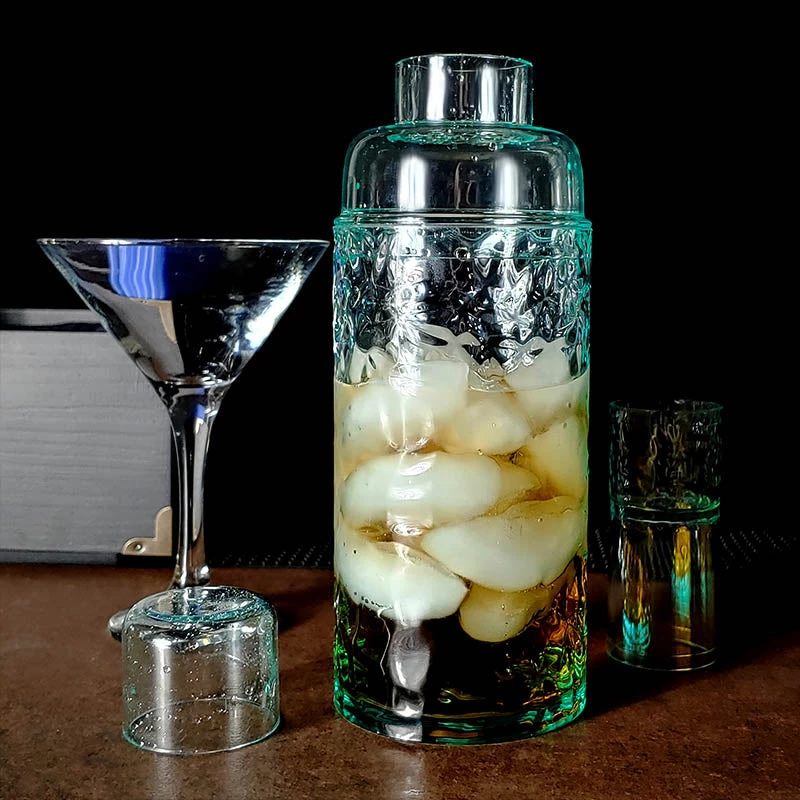 aqua-cube-3p-shaker-bpc-5.jpg BarProducts.com 3 Piece Acrylic Shaker - Aqua Kaleidoscope - 22 Oz. BAR TOOLS