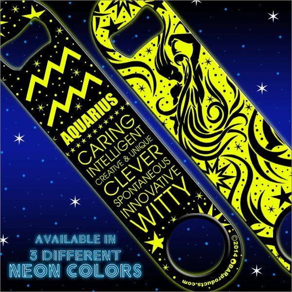 aquarius-neon-speed-opener-yellow1_56361a6e-754d-4b8a-a779-61c07bf50904.jpg BarProducts.com Kolorcoat™ NEON Zodiac Speed Bottle Opener - AQUARIUS
