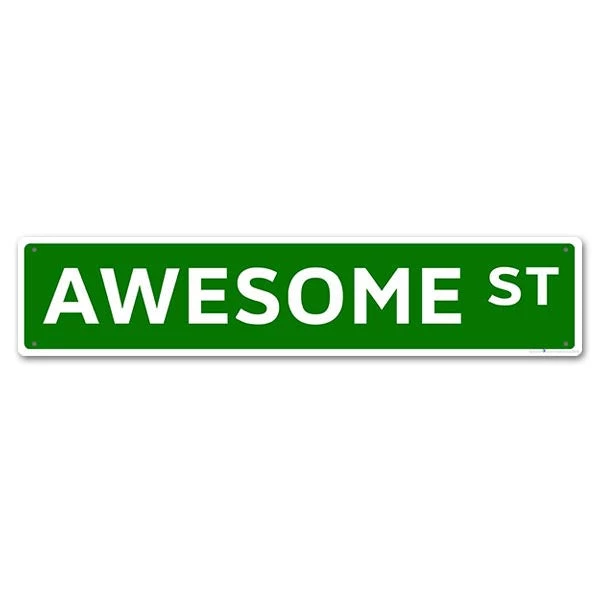 awesome-street_2.jpg BarProducts.com "Street Signs" Kolorcoat™ Metal Bar Sign BAR DECOR