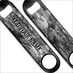 BarProducts.com ADD YOUR NAME SPEED Bottle Opener – Grunge – Several Color Options BAR TOOLS