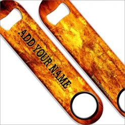 BarProducts.com ADD YOUR NAME SPEED Bottle Opener – Grunge – Several Color Options BAR TOOLS
