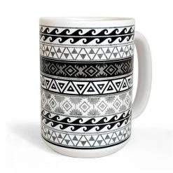 BarProducts.com Aztec Pattern Ceramic Mugs - Color Variants - 15 Oz