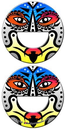 BarProducts.com Round Bottle Opener - Kabuki Collection HOME BAR & GIFTS