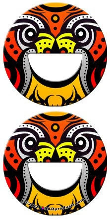 BarProducts.com Round Bottle Opener - Kabuki Collection HOME BAR & GIFTS