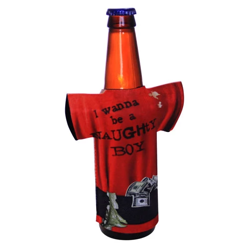 bad-santa-bottle-cooler-back.jpg BarProducts.com Bottle & Can Coolers T-Shirt Style Bottle Cooler - Naughty Santa