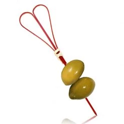 BarProducts.com Heart Bamboo Cocktail Picks - 100 Pack - Red Master Mixology